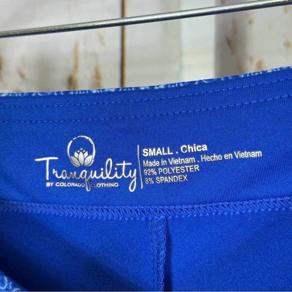 Tranquility by Colorado Clothing, Blue Mini Skirt, Built in shorts. Size Small. - Picture 5 of 5